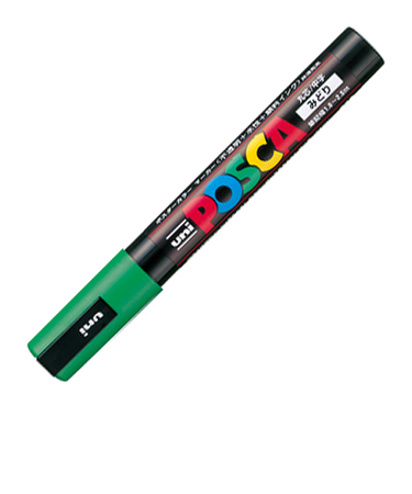 三菱鉛筆　ポスカ　中字丸芯　PC－5M　緑