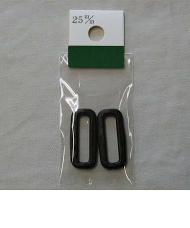 ニフコ（Nifco）　プラスチック角カン　SQ－25　25mm　黒　2個入