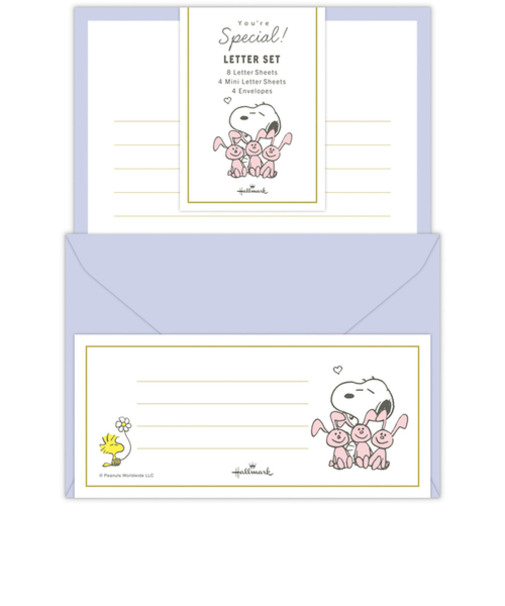 ホールマーク（Hallmark）　レターセット　You’re　Special！　スヌーピー　パープル　スヌーピー×うさぎ　834432