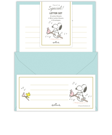 ホールマーク（Hallmark）　レターセット　You’re　Special！　スヌーピー　グリーン　スヌーピー×おもちゃの馬　834449