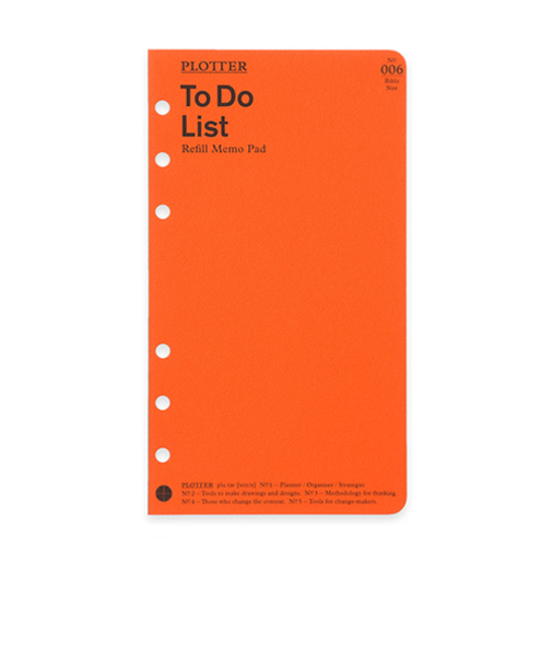 プロッター（PLOTTER）　リフィルメモパッド　ToDoリスト　バイブルサイズ　77716427　50枚