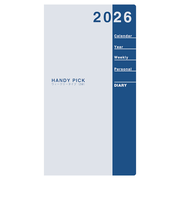 【2026年1月始まり】　ダイゴー　ハンディピック　スモール　ウィークリー見開き2週間　E1088　ブルー　月曜始まり