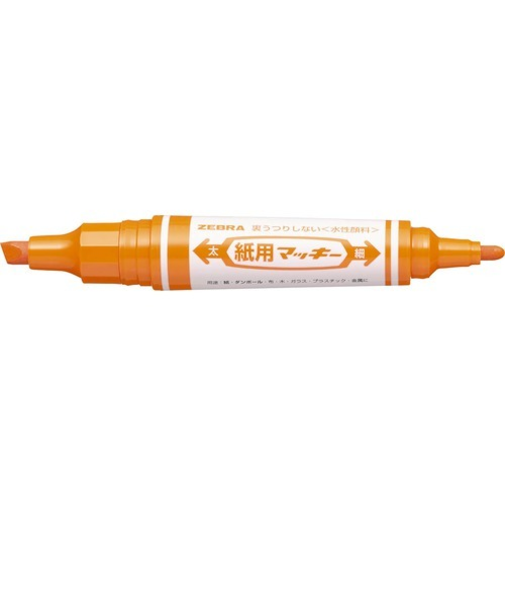 ゼブラ（ZEBRA）　紙用マッキー　オレンジ