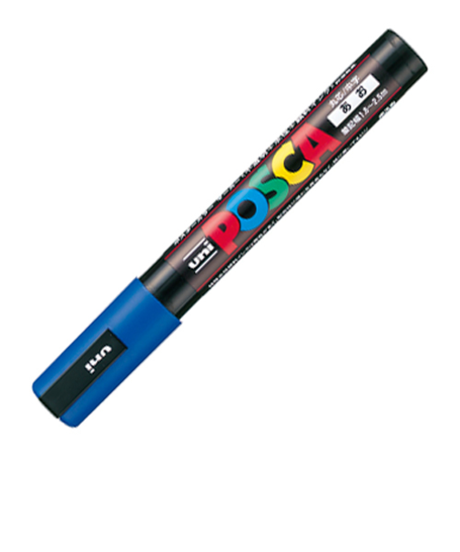 三菱鉛筆　ポスカ　中字丸芯　PC－5M　青