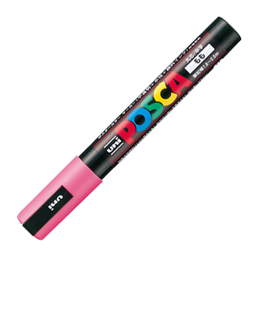 三菱鉛筆　ポスカ　中字丸芯　PC－5M　桃