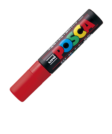 三菱鉛筆　ポスカ　極太角芯　PC－17K　赤