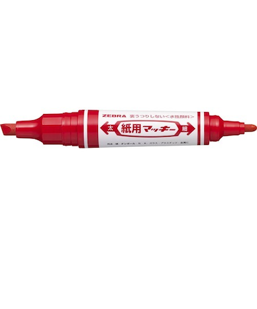 ゼブラ（ZEBRA）　紙用マッキー　赤