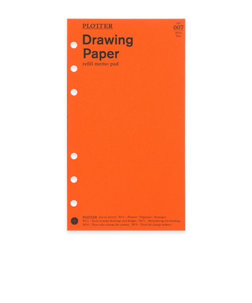 プロッター（PLOTTER）　リフィルメモパッド　ドローイングペーパー　バイブルサイズ　77716431　30枚