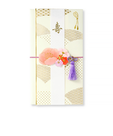 マルアイ　花飾り金封　白