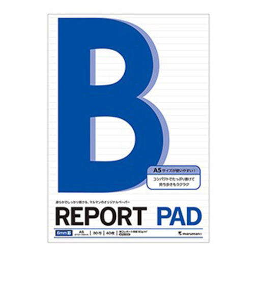 マルマン（maruman）　レポートパッド　メモリ入6mm罫　A5　P161A　40枚入