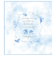 ミドリ（MIDORI）　カラー色紙　二つ折り　33139006　青い鳥