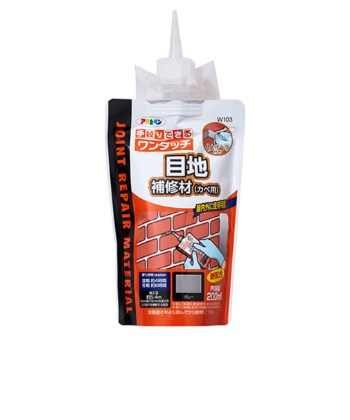 アサヒペン　目地補修材　カベ用　200mL　グレー