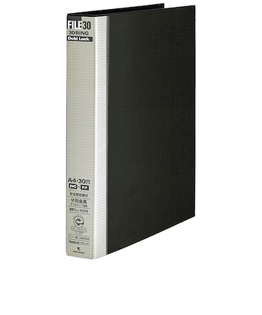 マルマン（maruman）　A4ファイルノート　ファイル30・ダブロック　ブラック