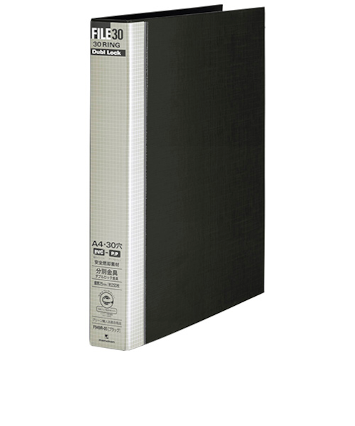 マルマン（maruman）　A4ファイルノート　ファイル30・ダブロック　ブラック