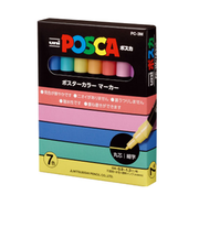 三菱鉛筆　ポスカ　細字丸芯　PC－3M7C　ナチュラルカラー7色セット