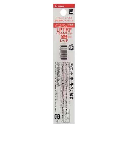 パイロット（PILOT）　ゲルボールペン替芯　0.4mm　LPTRF-10S4-R　レッド