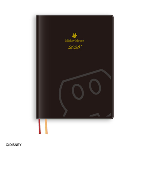 【2025年12月始まり】　ダイゴー　ディズニー　B6　ウィークリーレフト　E6160　ミッキー/ブラック　月曜始まり