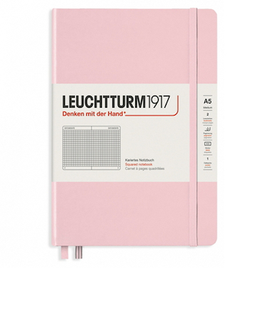 ロイヒトトゥルム1917（LEUCHTTURM1917）　ハードカバー　ミディアム　A5　方眼　361575　パウダー
