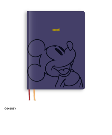 【2025年12月始まり】　ダイゴー　ディズニー　B6　ウィークリーレフト　E6162　ミッキー/ネイビー　月曜始まり