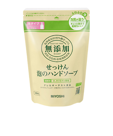 ミヨシ石鹸　無添加せっけん　泡のハンドソープ　300mL　詰替