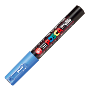 三菱鉛筆　ポスカ　極細　PC－1M　スカイブルー