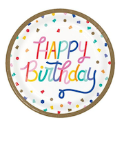 バースデーコンフェティ　ペーパープレート　23cm　368266　8枚入