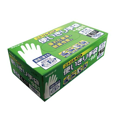 エステー　ニトリル　使いきり手袋　981　ホワイト　L　100枚入り