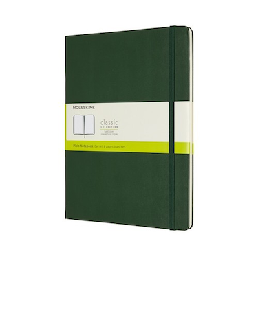 モレスキン（MOLESKINE）　クラシックノートブック　ハードカバー　無地　XLサイズ　マートルグリーン