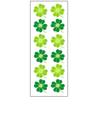 オクヤマ　ラメ入りシール　CR592　クローバー2列