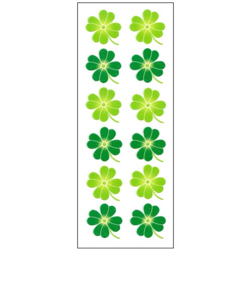 オクヤマ　ラメ入りシール　CR592　クローバー2列