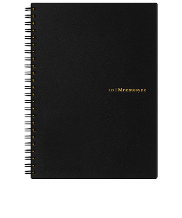 マルマン（maruman）　ニーモシネ（Mnemosyne）　8mm横罫マージン付ノート　A5　N175　ブラック
