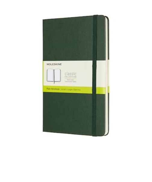 モレスキン（MOLESKINE）　クラシックノートブック　ハードカバー　無地　ラージサイズ　マートルグリーン