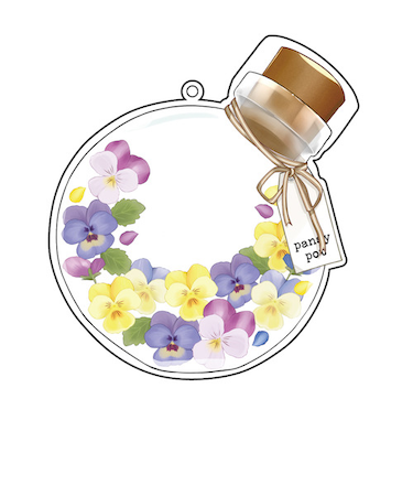 ハゴロモ　アクリルメイクアップカバー　パンジーポット