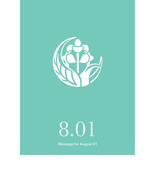 草紙堂　花結びメッセージカード　8月1日