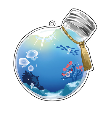 ハゴロモ　アクリルメイクアップカバー　ブルーラグーン