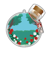 ハゴロモ　アクリルメイクアップカバー　秘密の花園