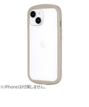 【iPhone15／14】　ルプラスネクスト（LEPLUS　NEXT）　耐衝撃ハイブリッドケース　「Cleary」　ベージュ