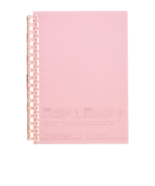 リヒトラブ（LIHIT　LAB.）　オープンリングノート　A6　N2722－12　ピンク