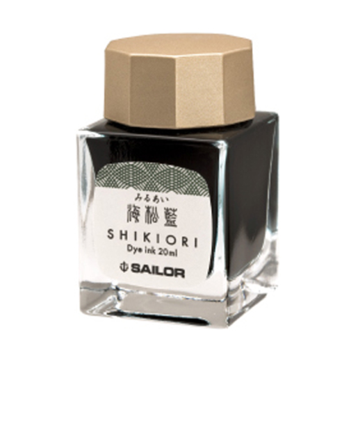 セーラー万年筆（SAILOR）　SHIKIORI－四季織－十六夜の夢　万年筆用ボトルインク　13－1008－204　海松藍　20mL