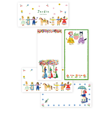 表現社　一筆箋　Jardin　20-490