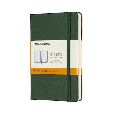 モレスキン（MOLESKINE）　クラシックノートブック　ハードカバー　横罫　ポケットサイズ　マートルグリーン