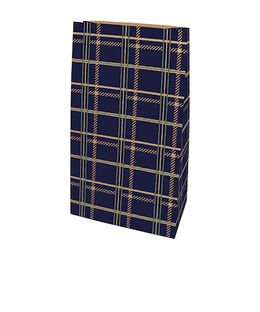 インディゴ　ボトムバッグ　S　PP394　チェック　ネイビーブルー　10枚入