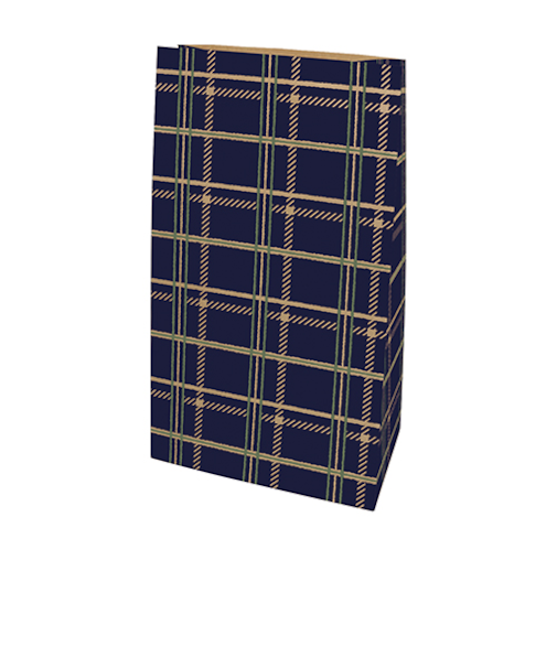 インディゴ　ボトムバッグ　S　PP394　チェック　ネイビーブルー　10枚入