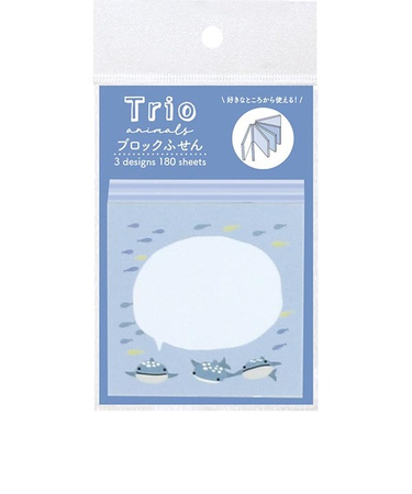 ラボクリップ（LABCLIP）　トリオ水族館　ブロックふせん　ジンベイザメ