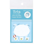 ラボクリップ（LABCLIP）　トリオ水族館　ブロックふせん　シロクマ