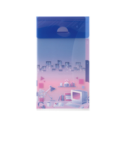 ミドリ（MIDORI）　3ポケットクリアホルダー　A5　スリムフラップ付　35560　シティポップ