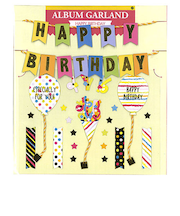 Z＆K（ゼットアンドケイ）　アルバムガーランド　60－823　カラフルバースデー