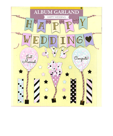 Z＆K（ゼットアンドケイ）　アルバムガーランド　60‐825　ハッピーウェディング