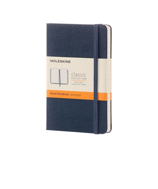 モレスキン（MOLESKINE）　クラシックノートブック　ハードカバー　横罫　ポケットサイズ　サファイアブルー　893564