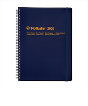 【2025年10月始まり】　デルフォニックス（DELFONICS）　ロルバーンダイアリー　XL　マンスリーブロック　160009_428　ダークブルー　月曜始ま